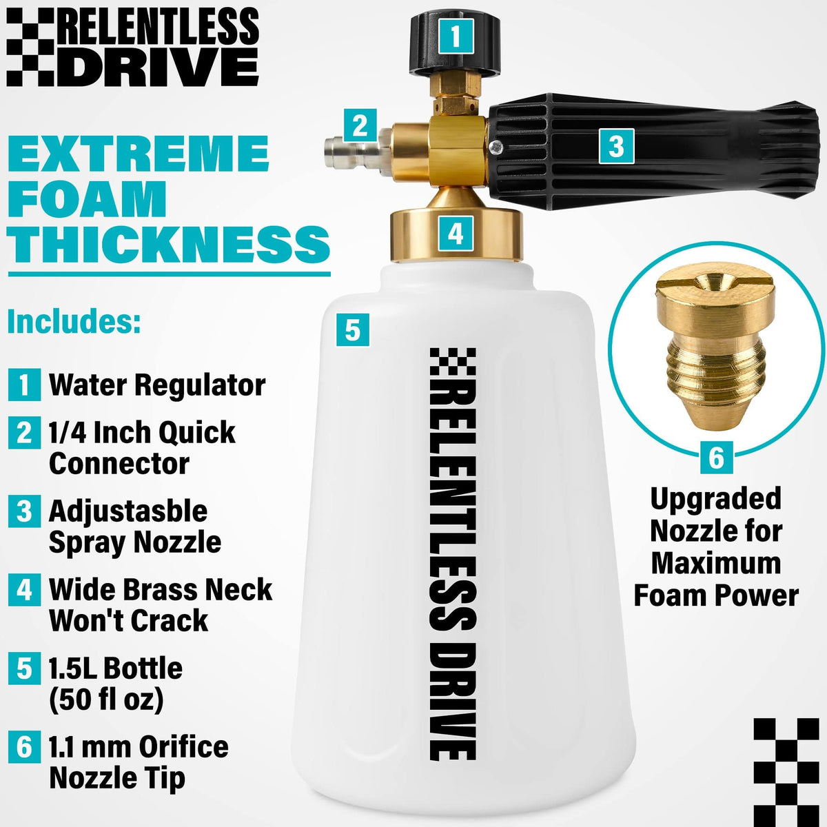 Limitless Car Care® Extreme Release Pressure Foam Cannon Adjustable No –  Detailing Connect