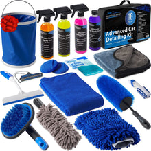 Load image into Gallery viewer, Relentless Drive Microfiber Bug Sponge Relentless Drive Car Detailing Kit (18pc) - Car Cleaning Kit - Car Wash Kit - Complete Car Wash Kit with Bucket for Perfect Car Wash | Interior Car Cleaner and Wheel Cleaner