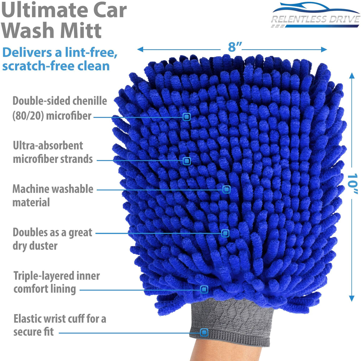 Relentless Drive Car Wash Soap Kit (Gallon) - PH Neutral Foam Cannon C
