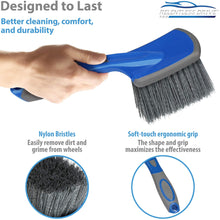 Load image into Gallery viewer, Relentless Drive Wheel Scrub Brush Relentless Drive Car Wheel Brush - Auto Detailing Car Wash Brush, Ergonomic Grip with Long Handle for Tires and Wheels, Wheel Cleaner Brush for Car, Truck, SUV &amp; Tesla - Tire Shine Applicator