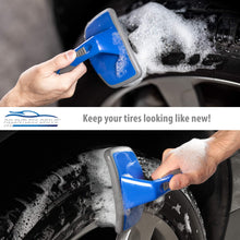 Load image into Gallery viewer, Relentless Drive Tire Scrub Brush Relentless Drive Ergonomic Tire Brush - Car Wheel Brush for Tire Shine Application - Heavy Duty Bristles &amp; Curved Head for Easy Use