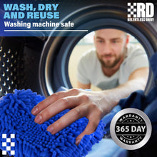 Load image into Gallery viewer, Relentless Drive Car Wash Mitt Relentless Drive Premium Car Wash Mitt (2-pack, Extra Large) - Car Wash Sponge - Chenille Microfiber Car Wash Mitt Scratch Free - Ultra Absorbent Microfiber Mitt for Cars, Trucks, SUVs, Boats &amp; Motorcycles