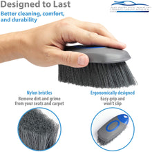 Load image into Gallery viewer, Relentless Drive Upholstery Brush Works as Carpet Brush and Leather Brush (2 in 1) - Stain &amp; Hair Remover, Car Detailing Brush for Cars, Trucks &amp; SUVs Interior Carpet, Leather &amp; Vinyl Seats