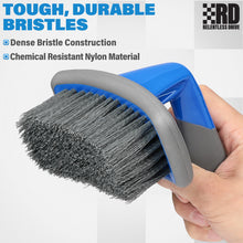 Load image into Gallery viewer, Relentless Drive Ergonomic Tire Brush - Car Wheel Brush for Tire Shine Application - Heavy Duty Bristles &amp; Curved Head for Easy Use