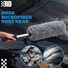 Load image into Gallery viewer, Relentless Drive Car Duster Exterior   Scratch-Free Extra Large Premium Microfiber, Extendable Handle, New Car Accessories and Cleaning Supplies for Truck, SUV, Motorcycle &amp; SUV