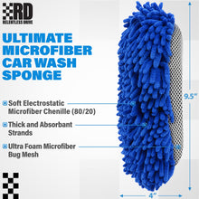 Load image into Gallery viewer, Relentless Drive Car Sponge (1 Pack)   Microfiber Sponge, Ultra Soft, Lint and Scratch-Free, Premium Chenille Microfiber, Large Sponge for Washing Car, Truck, SUV, RV, Boat, and Motorcycle