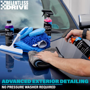 Car Detailing Kit (18pc) - Car Cleaning Kit - Car Wash Kit - Complete Car Wash Kit with Bucket For Perfect Car Wash, Car Gifts for Men, Gifts for Car Guys, Interior Car Cleaner and Wheel Cleaner