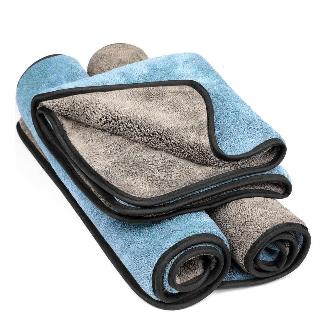 Relentless Drive Microfiber Towels for Cars 15” x 17” (GSM 600 - 3 Pack) Lint and Scratch Free Car Drying Towel, Extra Thick Microfiber Car Towels - Drying Towels for Cars, Trucks, SUV, RV & Boat