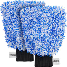 Load image into Gallery viewer, Relentless Drive Car Wash Mitt Relentless Drive Cyclone Car Wash Mitt &amp; Works as Car Wash Sponge, Microfiber Wash Mitt Scratch Free, Ultra Absorbent Microfiber Mitt for Cars, Trucks, SUV, Boat &amp; Motorcycle (2 Pack, Large Glove)