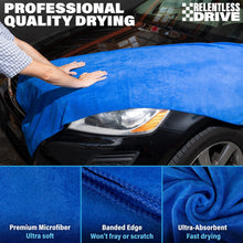 Load image into Gallery viewer, Relentless Drive Microfiber Towels for Cars (5 Pack) Huge Car Drying Towel 24  x 60  - Ultra Absorbent Drying Towels Car Detailing, Car Wash Towels - Shammy Towel for Car Included