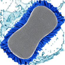 Load image into Gallery viewer, Relentless Drive Car Wash Sponge Relentless Drive Car Sponge (1 Pack)   Microfiber Sponge, Ultra Soft, Lint and Scratch-Free, Premium Chenille Microfiber, Large Sponge for Washing Car, Truck, SUV, RV, Boat, and Motorcycle