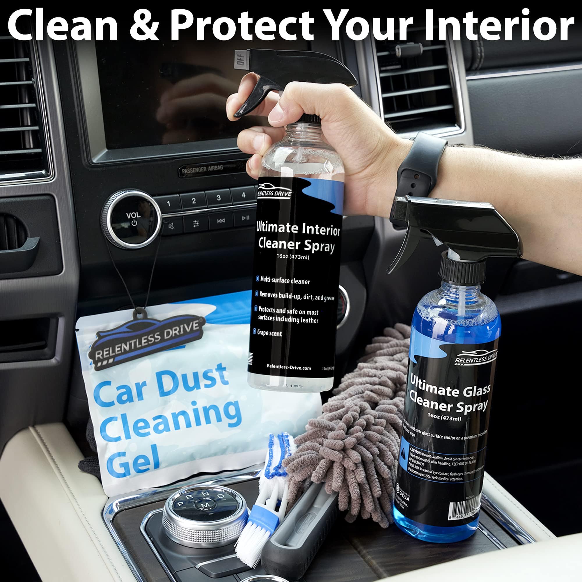 Relentless Drive Car Detailing Kit - Car Wash Kit, Car Cleaning Kit, Car  Washing Kit, Car Detailing Supplies, Car Detailing Kit Interior Cleaner,  Car