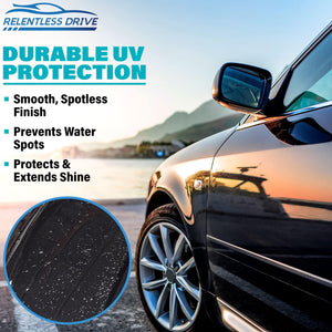 Relentless Drive Microfiber Bug Sponge Relentless Drive Car Wax Kit (Gallon) - Wet or Waterless Ceramic Wax & Microfiber Towel - Car Wax Spray Provides The Perfect Ceramic Coating for Cars