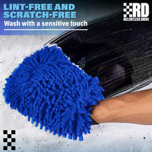 Load image into Gallery viewer, Relentless Drive Car Wash Mitt Relentless Drive Premium Car Wash Mitt (2-Pack, XL) - Car Wash Sponge - Chenille Microfiber Car Wash Mitt Scratch Free - Ultra Absorbent Microfiber Mitt for Cars, Trucks, SUVs, Boats &amp; Motorcycles