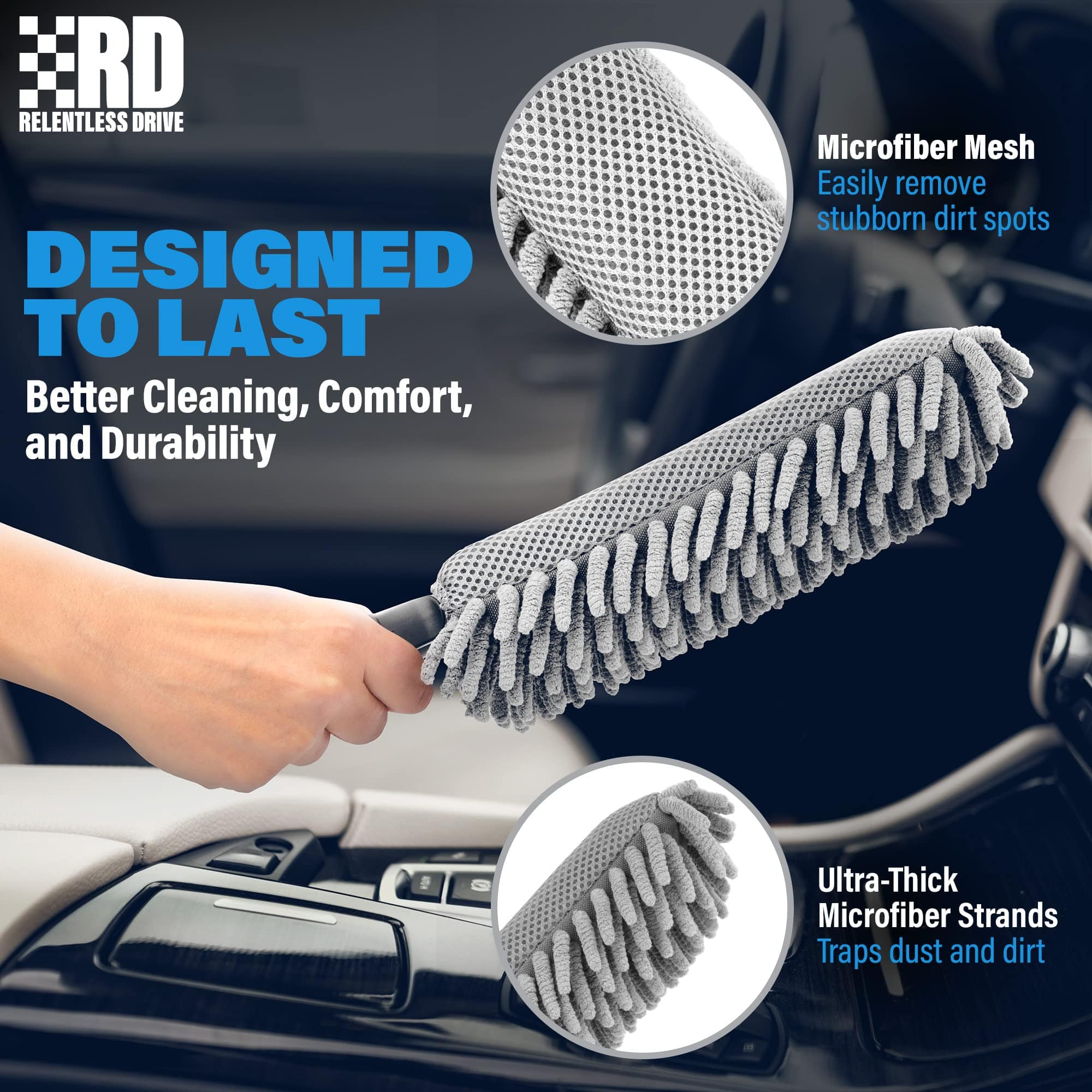 Ultimate Dash Duster by Relentless Drive - The Best Microfiber