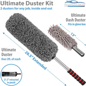 Relentless Drive Ultimate Dash Duster - The Best Microfiber Multipurpose Duster - Car and Home Interior Use - Professional Detailing