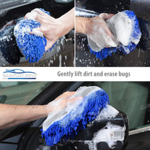 Load image into Gallery viewer, Relentless Drive Car Wash Sponge Relentless Drive Car Sponge (1 Pack) – Microfiber sponge, Ultra Soft, Lint and Scratch-Free, Premium Chenille Microfiber, large sponge for washing Car, Truck, SUV, RV, boat, and Motorcycle