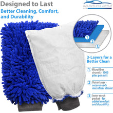 Load image into Gallery viewer, Relentless Drive Car Wash Mitt Relentless Drive Car Wash Mitt &amp; Works as Car Wash Sponge, Chenille Microfiber Wash Mitt Scratch Free, Ultra Absorbent Microfiber Mitt for Cars, Trucks, SUV, Boat &amp; Motorcycle (Extra Large)