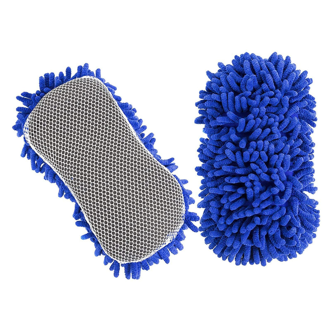 Relentless Drive Car Wash Sponge Relentless Drive Car Wash Sponges (2 Pack) – Microfiber sponge, Ultra Soft, Lint and Scratch-Free, Premium Chenille Microfiber, Sponges for washing Car, Truck, SUV, RV, boat, and Motorcycle