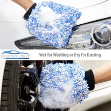 Load image into Gallery viewer, Relentless Drive Car Wash Mitt Relentless Drive Cyclone Car Wash Mitt &amp; Works as Car Wash Sponge, Microfiber Wash Mitt Scratch Free, Ultra Absorbent Microfiber Mitt for Cars, Trucks, SUV, Boat &amp; Motorcycle (2 Pack, Large Glove)