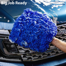 Load image into Gallery viewer, Relentless Drive Car Wash Mitt Relentless Drive for Tesla Car Wash Mitt &amp; Works as Car Wash Sponge, Chenille Microfiber Wash Mitt Scratch Free, Ultra Absorbent Microfiber Mitt for Cars, Trucks, SUV, Boat &amp; Motorcycle (XXL, 12&quot;x12&quot;)