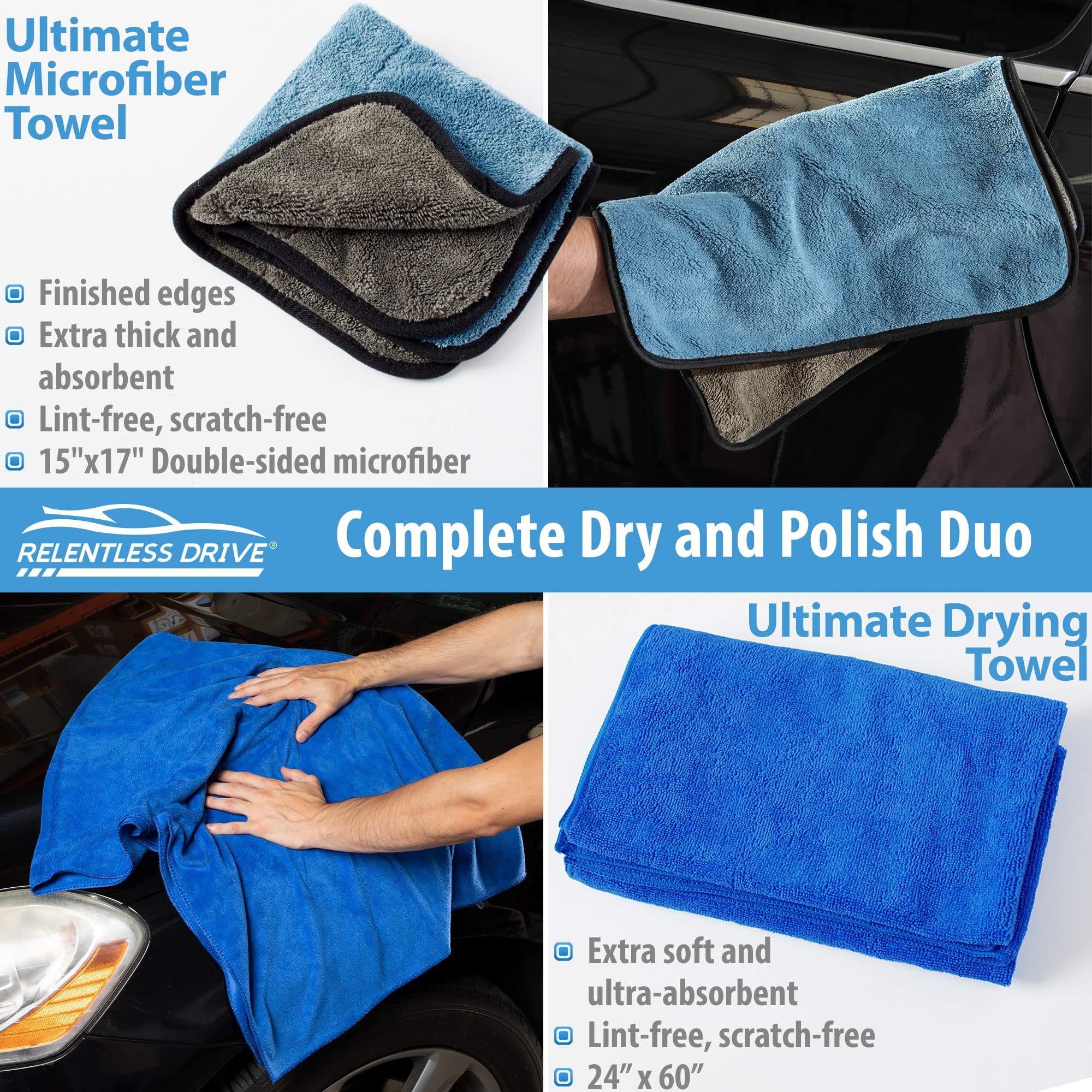 Relentless Drive Ultimate Car Wash Kit (14 Pcs) Car Detailing & Car  Cleaning Kit - Car Wash